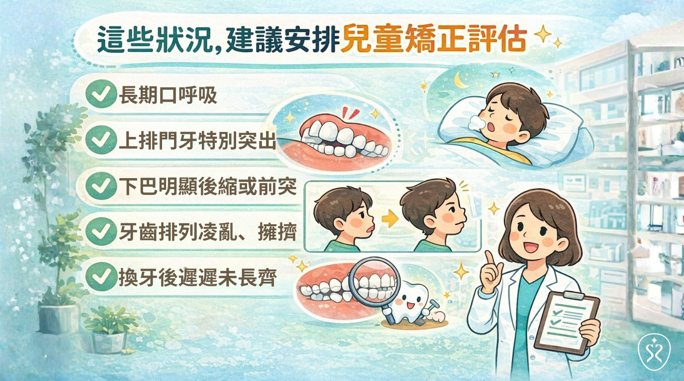 這些狀況，建議安排兒童矯正評估